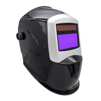 Svejsehjelm fuldautomatisk med variabel DIN 9-13 (SORT med sølvramme)